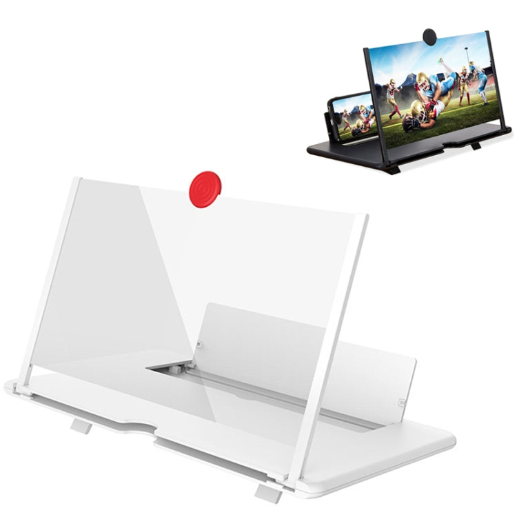 10 inch Pull-out Typed Ultra-clear 3D Mobile Phone Screen Stretching Bracket Amplifier(White) - Screen Magnifier by PMC TechLife | Online Shopping South Africa | PMC TechLife