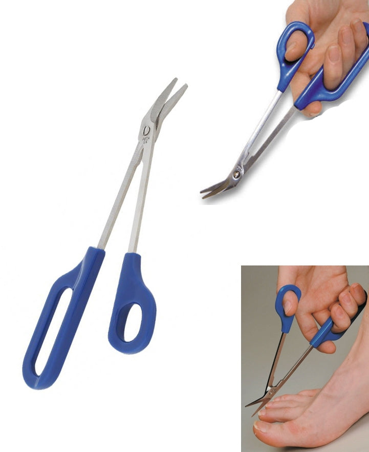 3 PCS Long Reach Easy Grip Toe Nail Toenail Scissor Trimmer - Nail Clipper by PMC Jewellery | Online Shopping South Africa | PMC Jewellery | Buy Now Pay Later Mobicred