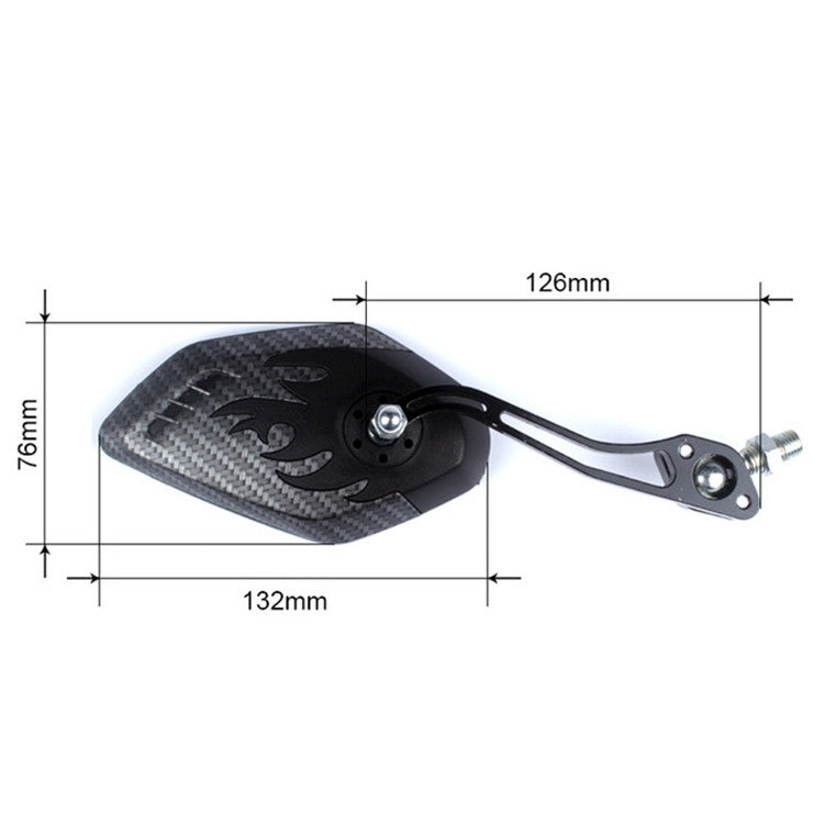 Mountain Bike Carbon Pattern Rearview Mirror Riding Equipment 3K Pattern Plane Mirror Reflector - free shipping - PMC TechLife - Order now!