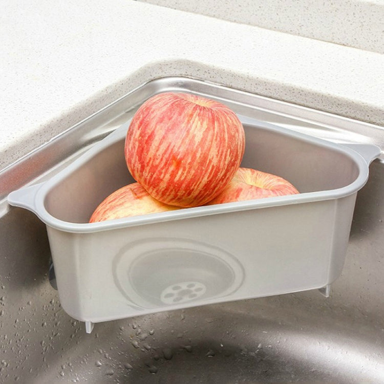 Kitchen Vegetable Rack Household Sink Drain Rack Triangle Storage Hanger Free Punch Tray Hanging Basket(Gray) - Filters by PMC TechLife | Online Shopping South Africa | PMC TechLife