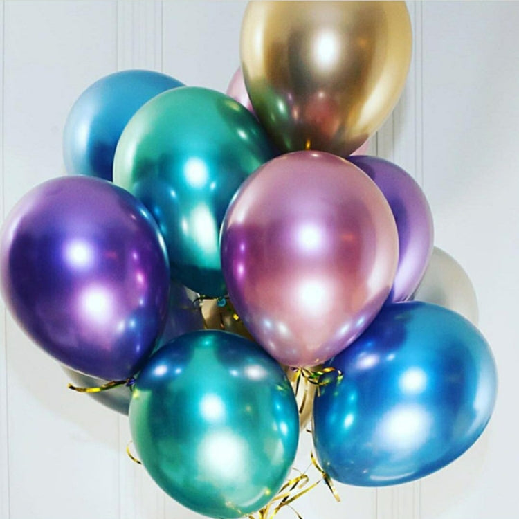 50 PCS 12inch Glossy Metal Pearl Latex Balloons Metallic Color Inflatable Air Ball Birthday Party Decor(Gold) - Balloons by PMC Jewellery | Online Shopping South Africa | PMC Jewellery