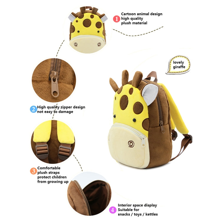 Kids 3D Animal Velvet Backpacks Children Cartoon Kindergarten Toys Gifts School Bags(Hippo) - Kids Bags by PMC Jewellery | Online Shopping South Africa | PMC Jewellery