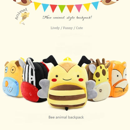 Kids 3D Animal Velvet Backpacks Children Cartoon Kindergarten Toys Gifts School Bags(Bee) - Kids Bags by PMC Jewellery | Online Shopping South Africa | PMC Jewellery