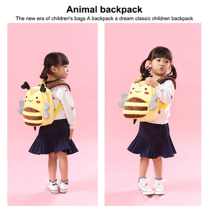 Kids 3D Animal Velvet Backpacks Children Cartoon Kindergarten Toys Gifts School Bags(Bee) - Kids Bags by PMC Jewellery | Online Shopping South Africa | PMC Jewellery