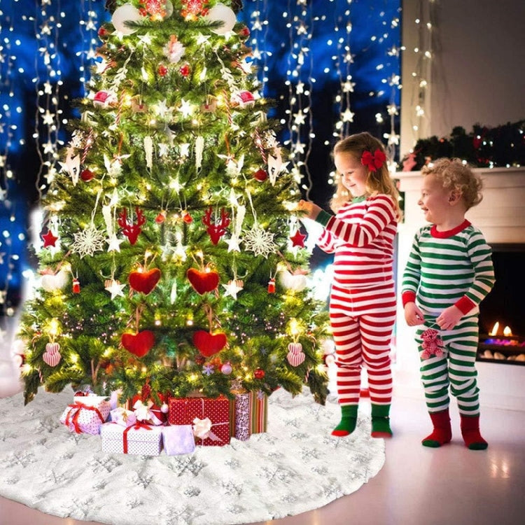 Christmas Tree Plush Sequin Embroidered Bottom Decorative Skirt, Size:120cm(Silver) - Ornaments by PMC TechLife | Online Shopping South Africa | PMC TechLife