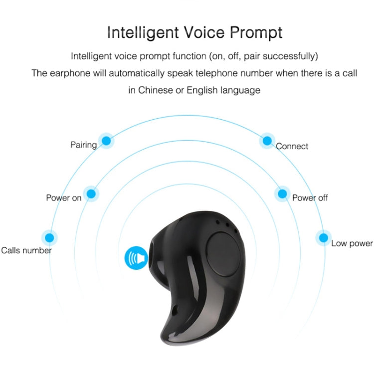 S530 Mini In-ear Sport Handsfree Wireless Bluetooth Earphone, with Microphone(beige) - Bluetooth Earphone by PMC TechLife | Online Shopping South Africa | PMC TechLife