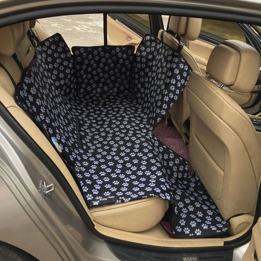 Waterproof Rear Back Pet Dog Car Seat Cover Mats Hammock Protector With Safety Belt, Size:130x150x38cm(Black) - Seat Accessories by PMC Jewellery | Online Shopping South Africa | PMC Jewellery