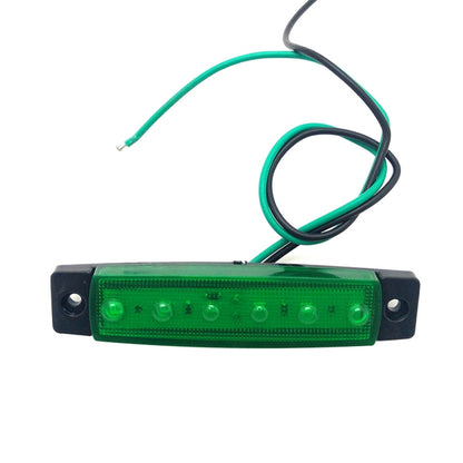 4 PCS 12V 6 SMD Auto Car Bus Truck Wagons External Side Marker Lights LED Trailer Indicator Light Rear Side Lamp(Green) - Clearance Lights by PMC Jewellery | Online Shopping South Africa | PMC Jewellery