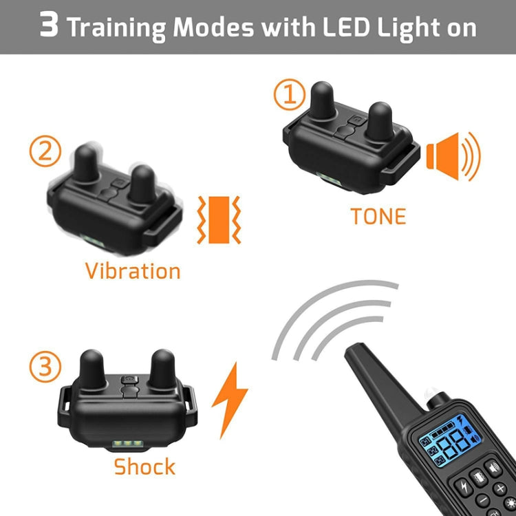 Bark Stopper Pet Supplies Collar Remote Control Collar Dog Training Device, Style:880-1 Black - Training Aids by PMC TechLife | Online Shopping South Africa | PMC TechLife | Buy Now Pay Later Mobicred