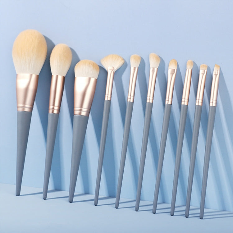 10 PCS / Set Makeup Brush Corn Silk Fiber Hair Loose Powder Brush Face And Eye Makeup Brush, Style:Without Bag - Makeup Brushes by PMC Jewellery | Online Shopping South Africa | PMC Jewellery