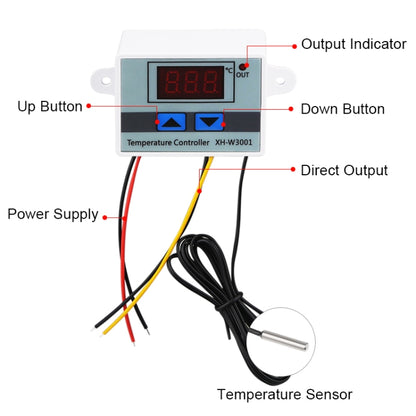 XH-W3001 Digital LED Temperature Controller Arduino Cooling Heating Switch Thermostat NTC Sensor 24V - Indoor Thermometer by PMC Jewellery | Online Shopping South Africa | PMC Jewellery