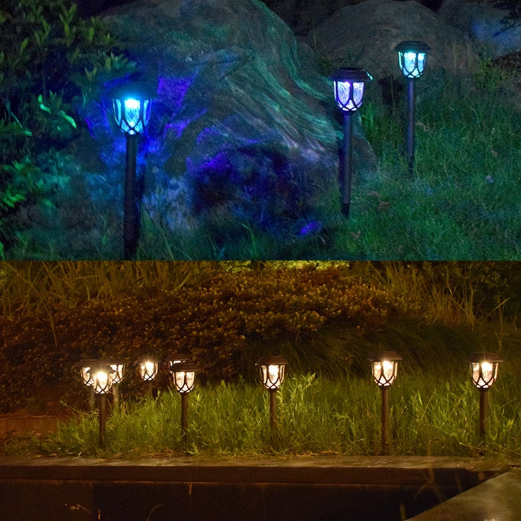 Solar Outdoor Garden Lawn Light Street Light Garden LED Decorative Landscape Light Villa Ground Plug Light(Colorful Light) - With Solar Panel by PMC Jewellery | Online Shopping South Africa | PMC Jewellery