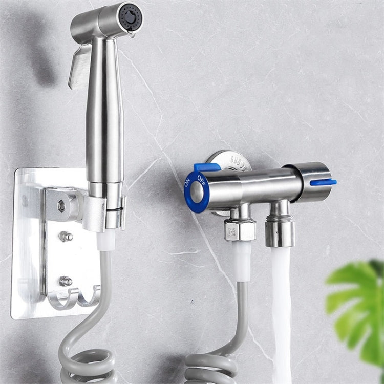 Stainless Steel One-In-Two-Out Multi-Function Three-Way Valve Faucet, Specification: Double 4-point Thread - Faucets & Accessories by PMC Jewellery | Online Shopping South Africa | PMC Jewellery