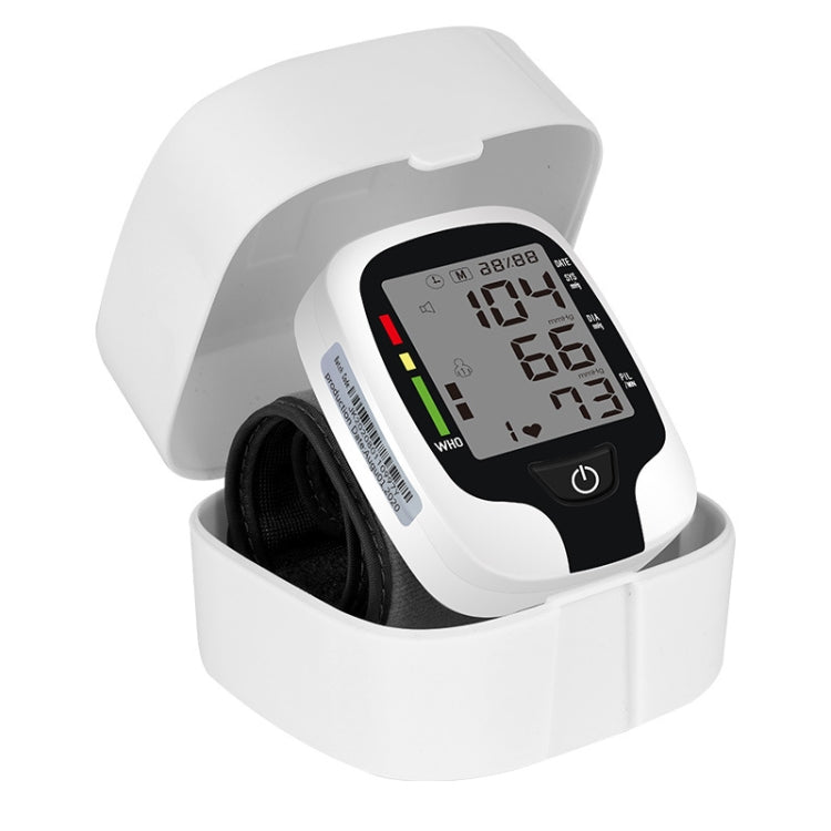 Wrist Type Electronic Blood Pressure Monitor Home Automatic Wrist Type Blood Pressure Measurement, Style: Live Voice Broadcast(White English) - Sphygmomanometer by PMC Jewellery | Online Shopping South Africa | PMC Jewellery