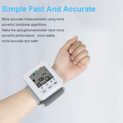 KWL-W01 Home Automatic Smart Wrist Electronic Sphygmomanometer, Style: English With Voice(White) - Sphygmomanometer by PMC Jewellery | Online Shopping South Africa | PMC Jewellery