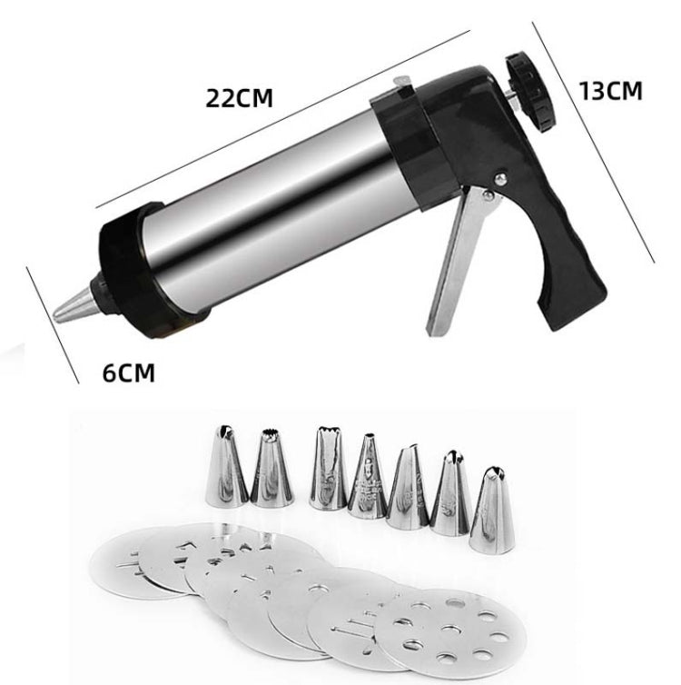 Multi-Function Stainless Steel Piping Gun Set Cookie Biscuits Hand Pressing Biscuit Machine Household DIY Baking Tools - Food Molds by PMC Jewellery | Online Shopping South Africa | PMC Jewellery