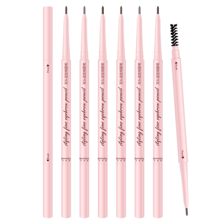 4 PCS Kemelo Double-Headed Automatic Rotating Eyebrow Pencil Waterproof Sweat-Proof Non-Fading Thin Core Eyebrow Pencil(06 Natural Black) - Eyes by PMC Jewellery | Online Shopping South Africa | PMC Jewellery