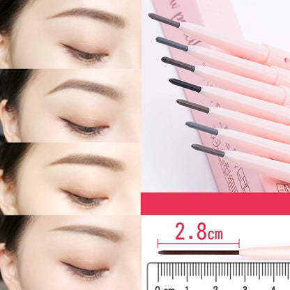 4 PCS Kemelo Double-Headed Automatic Rotating Eyebrow Pencil Waterproof Sweat-Proof Non-Fading Thin Core Eyebrow Pencil(02Vitality Milk Tea) - Eyes by PMC Jewellery | Online Shopping South Africa | PMC Jewellery