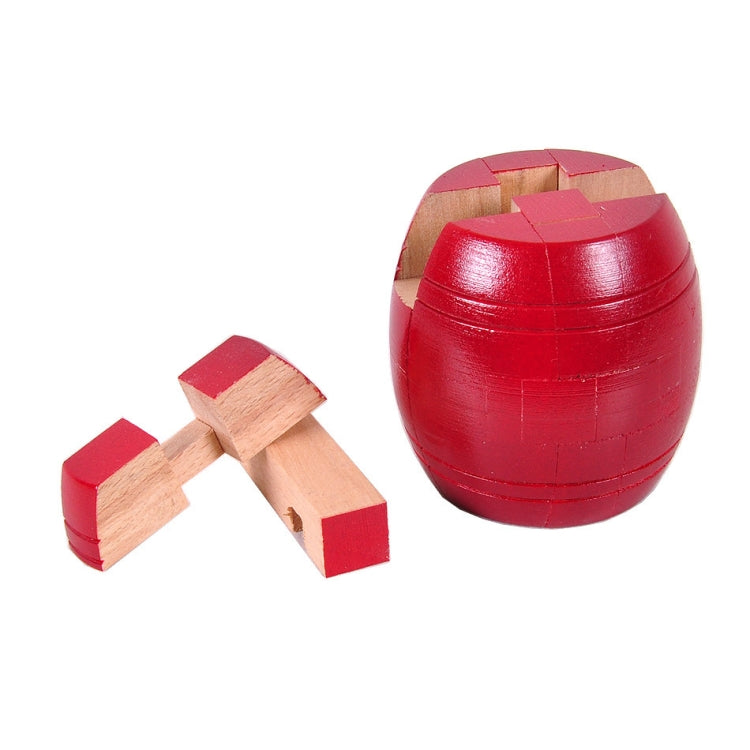 Adult Wooden Intelligence Toys Classical Toys Luban Lock, Colour: Red Barrel - Math Toys by PMC Jewellery | Online Shopping South Africa | PMC Jewellery