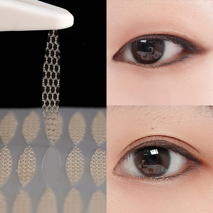 4 PCS Sticky Double Eyelid Stickers When Exposed To Water, Natural Invisible Lace Olives Glue-Free Beauty Eye Stickers(Lace L-Roll) - Eyes by PMC Jewellery | Online Shopping South Africa | PMC Jewellery