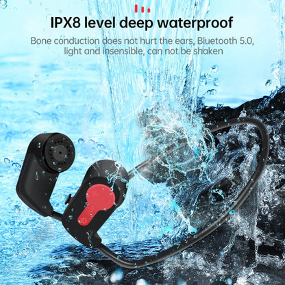 K3 Bone Conduction Bluetooth 5.0 Wireless Headphones Waterproof Headphones 16GB RAM(Red) - Bluetooth Earphone by PMC Jewellery | Online Shopping South Africa | PMC Jewellery