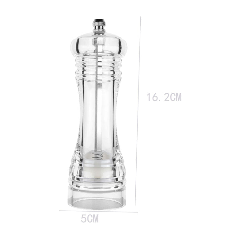 Acrylic Transparent Pepper Grinder Manual Pepper Grinder Ceramic Core Multi-Purpose Seasoning Bottle, Specification: 6 Inch - Stirrer & Squeezer by PMC Jewellery | Online Shopping South Africa | PMC Jewellery