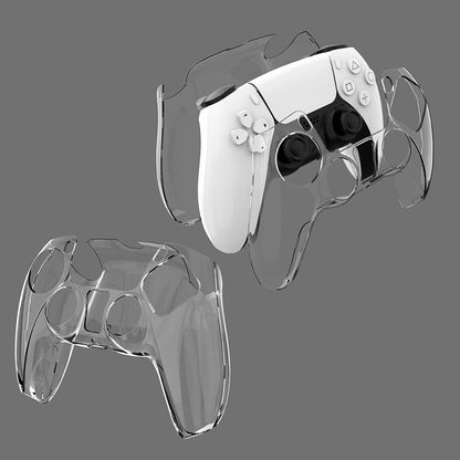 KJH PS5-002 Game Controller Crystal Shell Wireless Controller Protective Shell Cover PC Transparent Protective Hard Shell For PS5(Transparent Gray) - Cases by KJH | Online Shopping South Africa | PMC Jewellery
