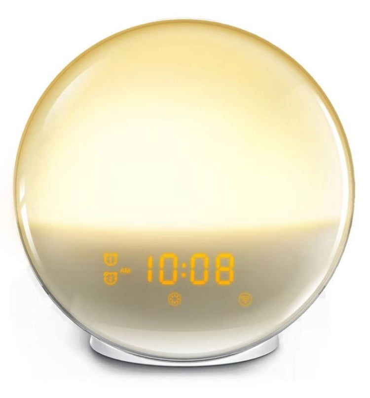 Alexa Voice-Activated Electronic Alarm Clock Sunrise Wake Up Night Light Support Smart APP Control, UK Plug(White) - Alarm Clocks by PMC TechLife | Online Shopping South Africa | PMC TechLife