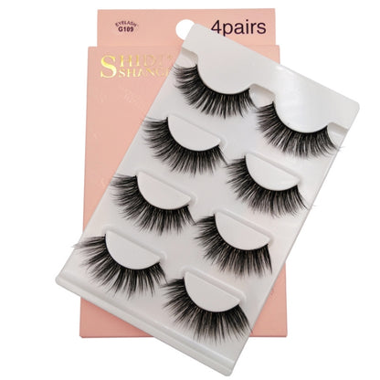 2 PCS 4 Pairs In One Box Handmade Mink False Eyelashes Slender And Long Three-Dimensional Multilayer Eyelashes(G109) - Eyes by PMC Jewellery | Online Shopping South Africa | PMC Jewellery