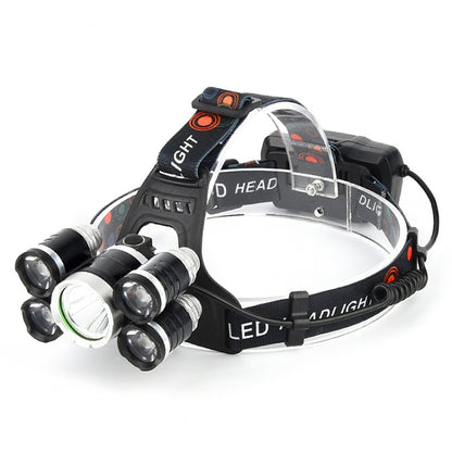 Outdoor Glare Rechargeable LED Headlight High Power Outdoor Lighting Fishing Light, Style: Rotate (Batteries And USB Cable) - Headlamp by PMC Jewellery | Online Shopping South Africa | PMC Jewellery