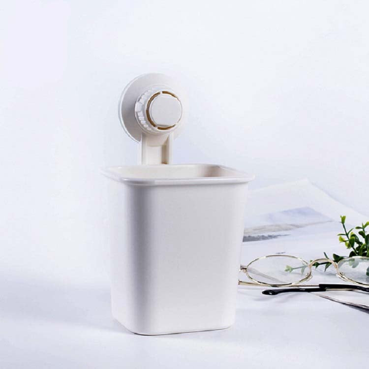 Suction Wall Toothpaste Toothbrush Holder Bathroom Shelf(White) - Shelf & Hooks by PMC Jewellery | Online Shopping South Africa | PMC Jewellery