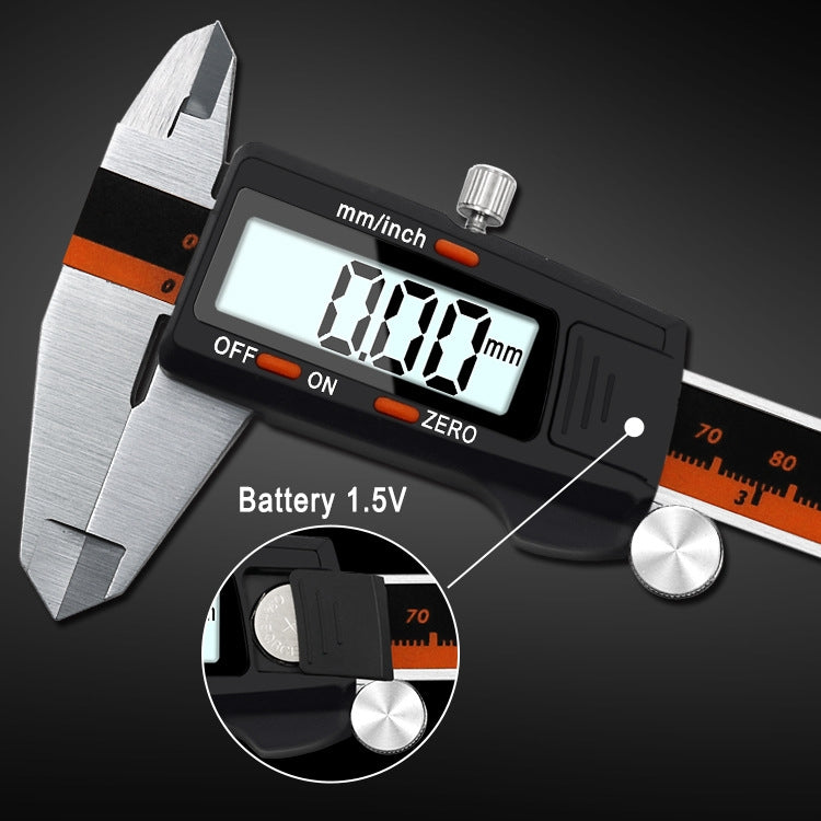 0-150mm Plastic Meter Stainless Steel Body Digital Display Electronic High-Precision Vernier Caliper, Specification: 2 Units of mm/inch - Measuring Tools by PMC Jewellery | Online Shopping South Africa | PMC Jewellery