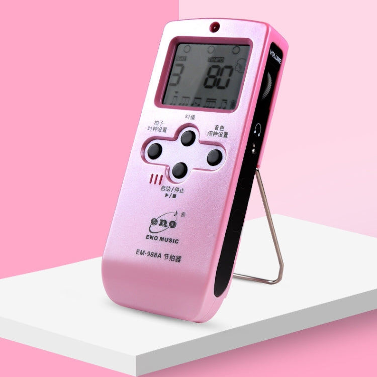 ENO EM-988A Electronic Vocal Rechargeable Metronome For Piano/Guitar/Drum/Guzheng/Violin(Pink) - Stringed Instruments by PMC Jewellery | Online Shopping South Africa | PMC Jewellery