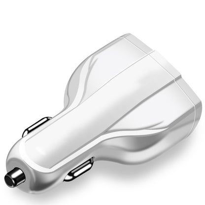 2 PCS QC3.0 Fast Charge Car Charger 3.5A Dual USB With Type-C Interface Output Car Charger(White) - Car Charger by PMC Jewellery | Online Shopping South Africa | PMC Jewellery