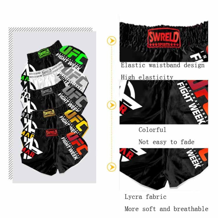 SWERLD Boxing/MMA/UFC Sports Training Fitness Shorts, Size: XXL(3) - Sports Shorts by SWERLD | Online Shopping South Africa | PMC Jewellery