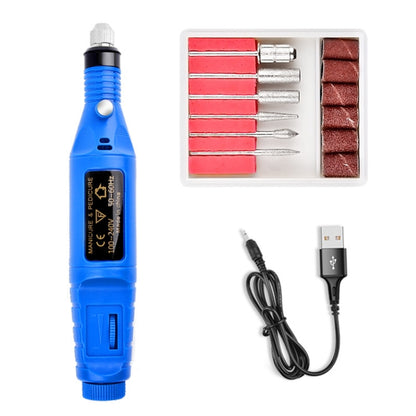 Mini Electrical Nail Grinding Machine USB Portable Electrical Grinder Set(USB Blue) - Grinding Tools & Accessories by PMC Jewellery | Online Shopping South Africa | PMC Jewellery