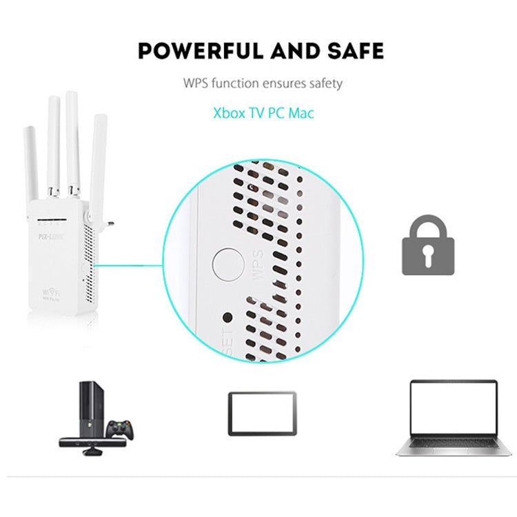 PIX-LINK LV-WR09 300Mbps WiFi Range Extender Repeater Mini Router(AU Plug) - Wireless Routers by PMC Jewellery | Online Shopping South Africa | PMC Jewellery