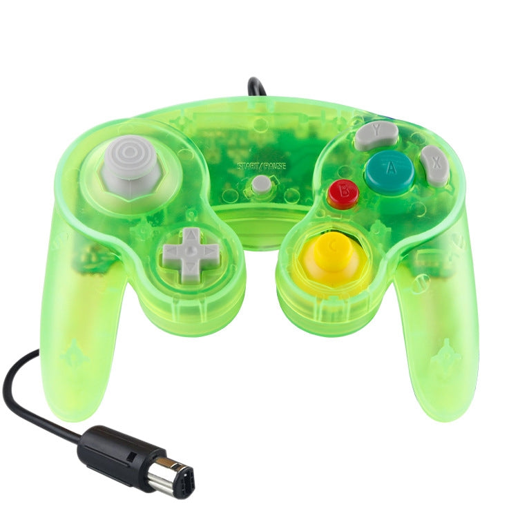 5 PCS Single Point Vibrating Controller Wired Game Controller For Nintendo NGC(Water Green) - Gamepads by PMC Jewellery | Online Shopping South Africa | PMC Jewellery