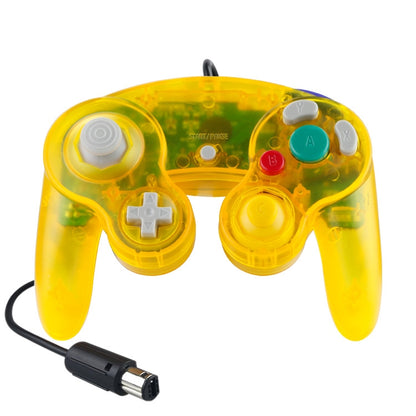 5 PCS Single Point Vibrating Controller Wired Game Controller For Nintendo NGC(Transparent Yellow) - Gamepads by PMC Jewellery | Online Shopping South Africa | PMC Jewellery