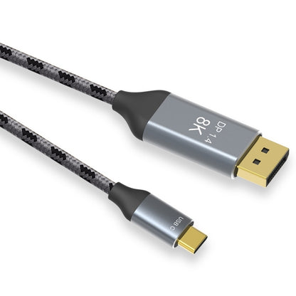 Braided 1m 8K USB-C / Type-C To DisplayPort1.4  Adapter Connect Cable -  by PMC Jewellery | Online Shopping South Africa | PMC Jewellery