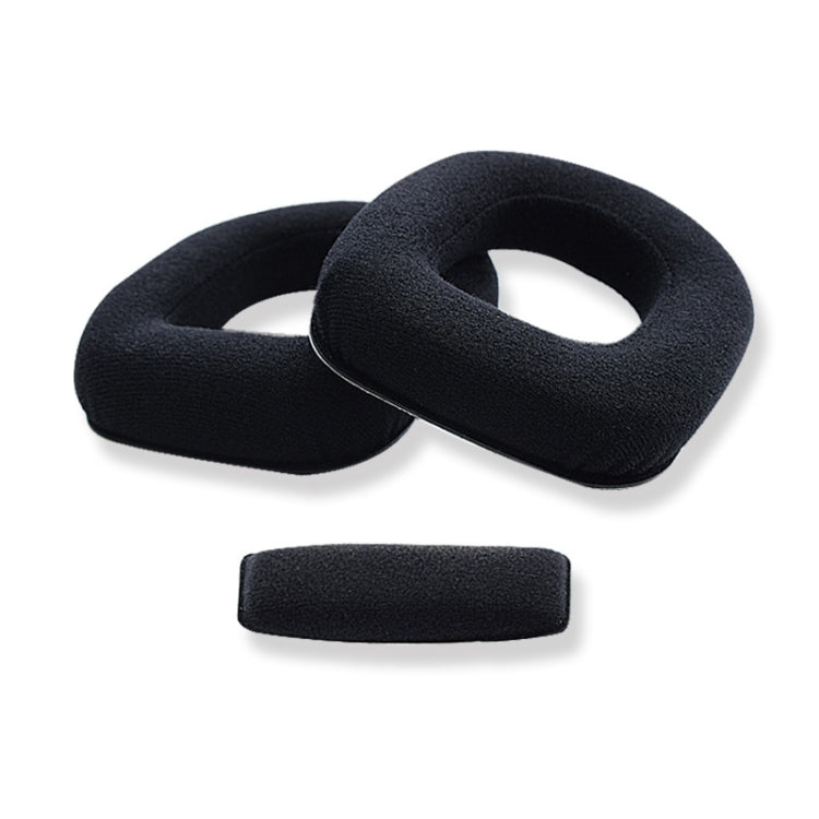2 PCS Gaming Headset Sponge Protective Case Flannel Earmuffs for Logitech A40 - Earmuff & Pad by PMC TechLife | Online Shopping South Africa | PMC TechLife