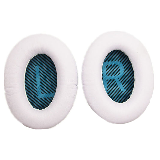 2 PCS Headset Sponge Cover For BOSE QC15 / QC3 / QC2 / QC25 / AE2 / AE2i(White + Blue LR) - Earmuff & Pad by PMC Jewellery | Online Shopping South Africa | PMC Jewellery