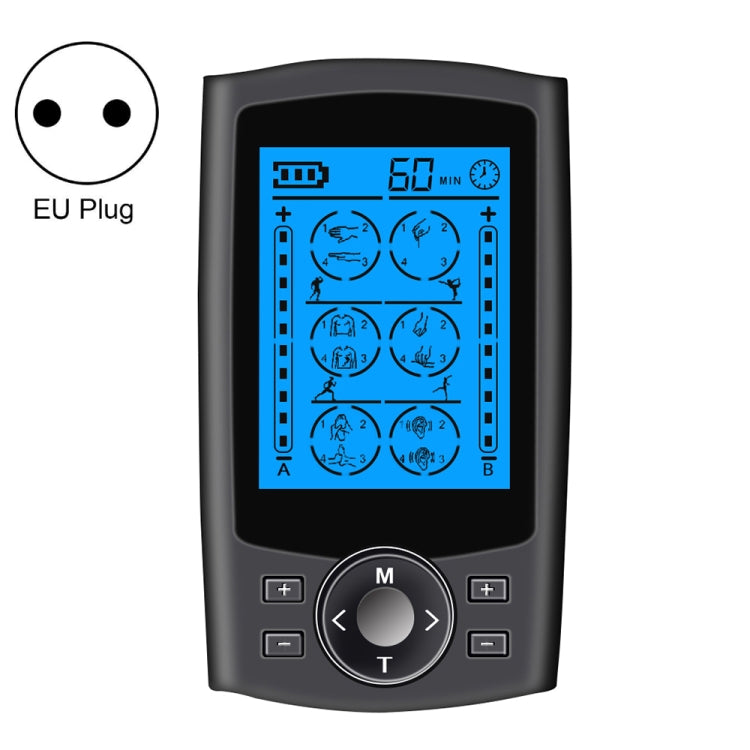24-Mode Digital Electronic Pulse Massager Intelligent Whole Body Physical Therapy Meridian Massager, Specification: EU Plug(Black) - free shipping - PMC TechLife - Order now!