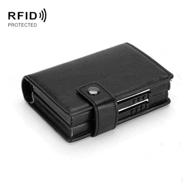 Dual Card Aluminum Alloy Card Box RFID Anti-Theft Wallet(Mad Horse Black) - free shipping - PMC TechLife - Order now!