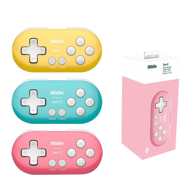 8Bitdo Zero2 Wireless Bluetooth Mini Handle For Switch / Windows / Android / MacOS / Steam / Respeberr(Pink) - Gamepads by 8Bitdo | Online Shopping South Africa | PMC Jewellery