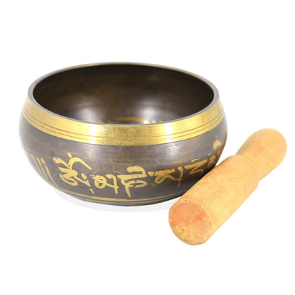 FB02-T8 Buddha Sound Bowl Yoga Meditation Bowl Home Decoration, Random Color And Pattern Delivery, Size: 8.5cm(Bowl+Small Wooden Stick) - Desktop Ornaments by PMC Jewellery | Online Shopping South Africa | PMC Jewellery