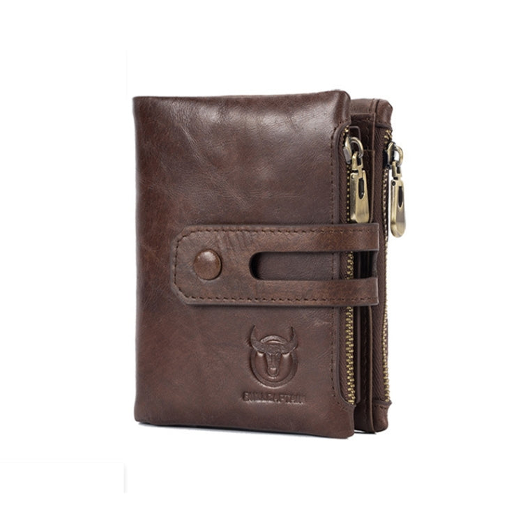 BULL CAPTAIN 021 Leather Men Vertical Wallet Short Multi-Function Wallet(Brown) - Wallets by BULL CAPTAIN | Online Shopping South Africa | PMC Jewellery | Buy Now Pay Later Mobicred