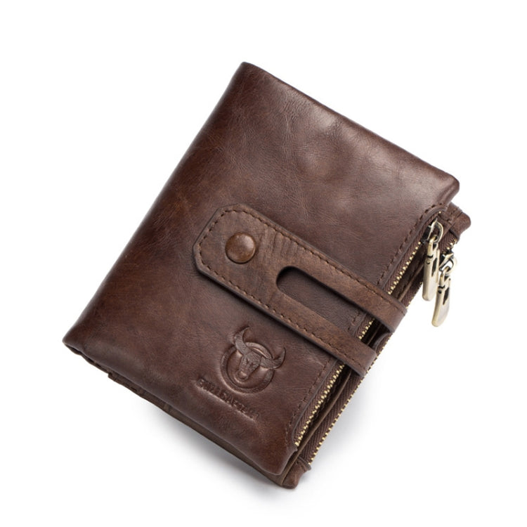 BULL CAPTAIN 021 Leather Men Vertical Wallet Short Multi-Function Wallet(Brown) - Wallets by BULL CAPTAIN | Online Shopping South Africa | PMC Jewellery | Buy Now Pay Later Mobicred