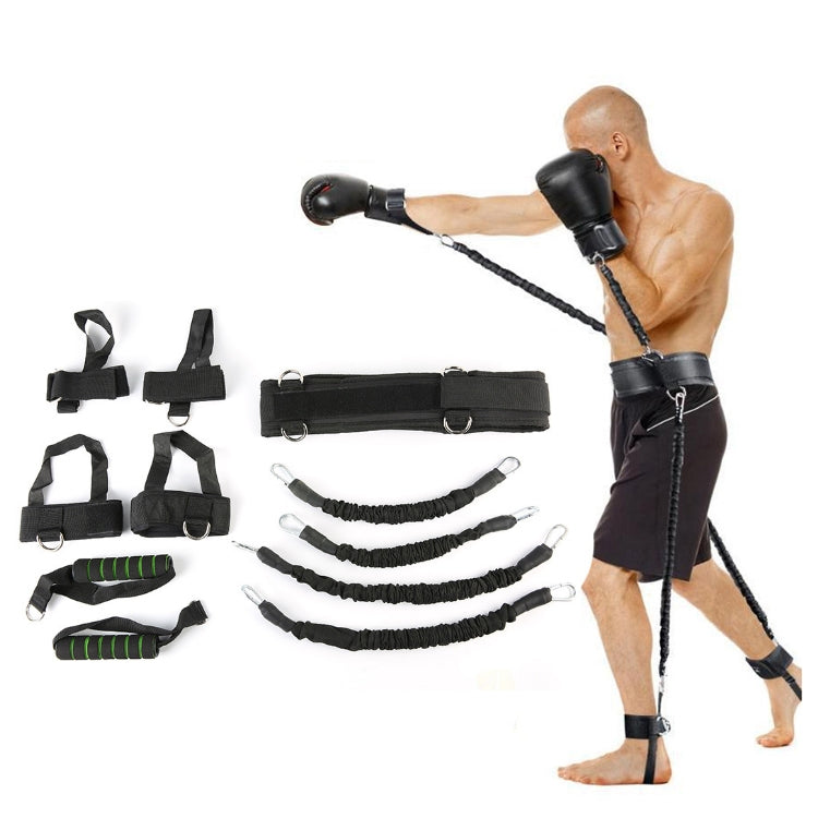 Bounce Trainer Fitness Resistance Band Boxing Suit Latex Tube Tension Rope Leg Waist Trainer, Weight: 120 Pounds(Black) - Fitness Equipments by PMC Jewellery | Online Shopping South Africa | PMC Jewellery