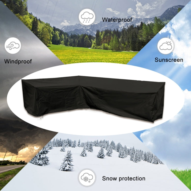 Outdoor Garden Furniture Corner Sofa Cover Dustproof Table Cover, Size: 300x300x98cm(Black) - Dust Covers by PMC Jewellery | Online Shopping South Africa | PMC Jewellery